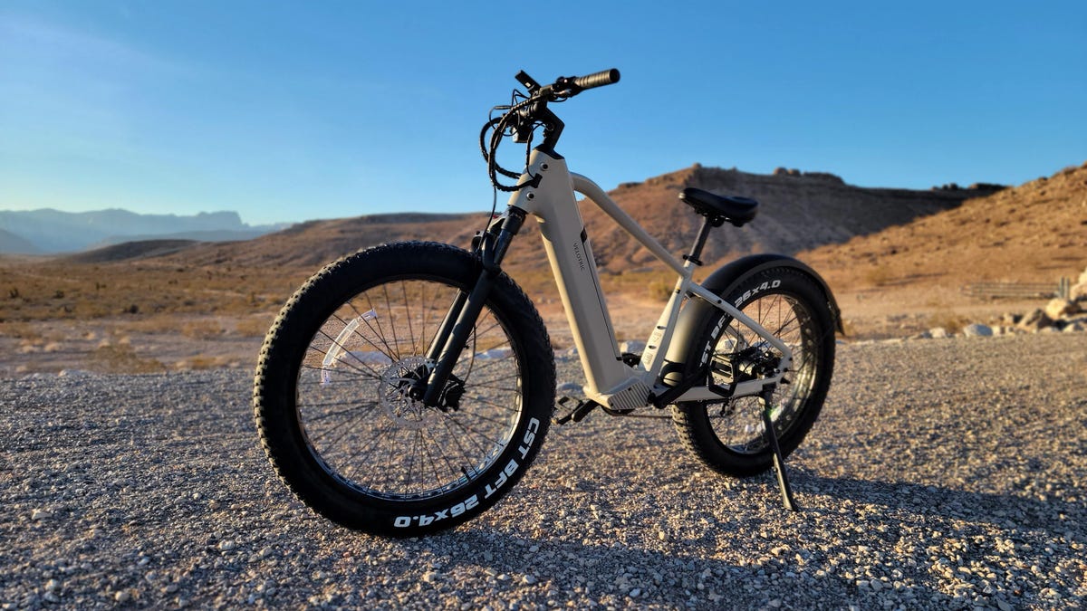 The front left side of the Velotric Nomad 1 electric bike