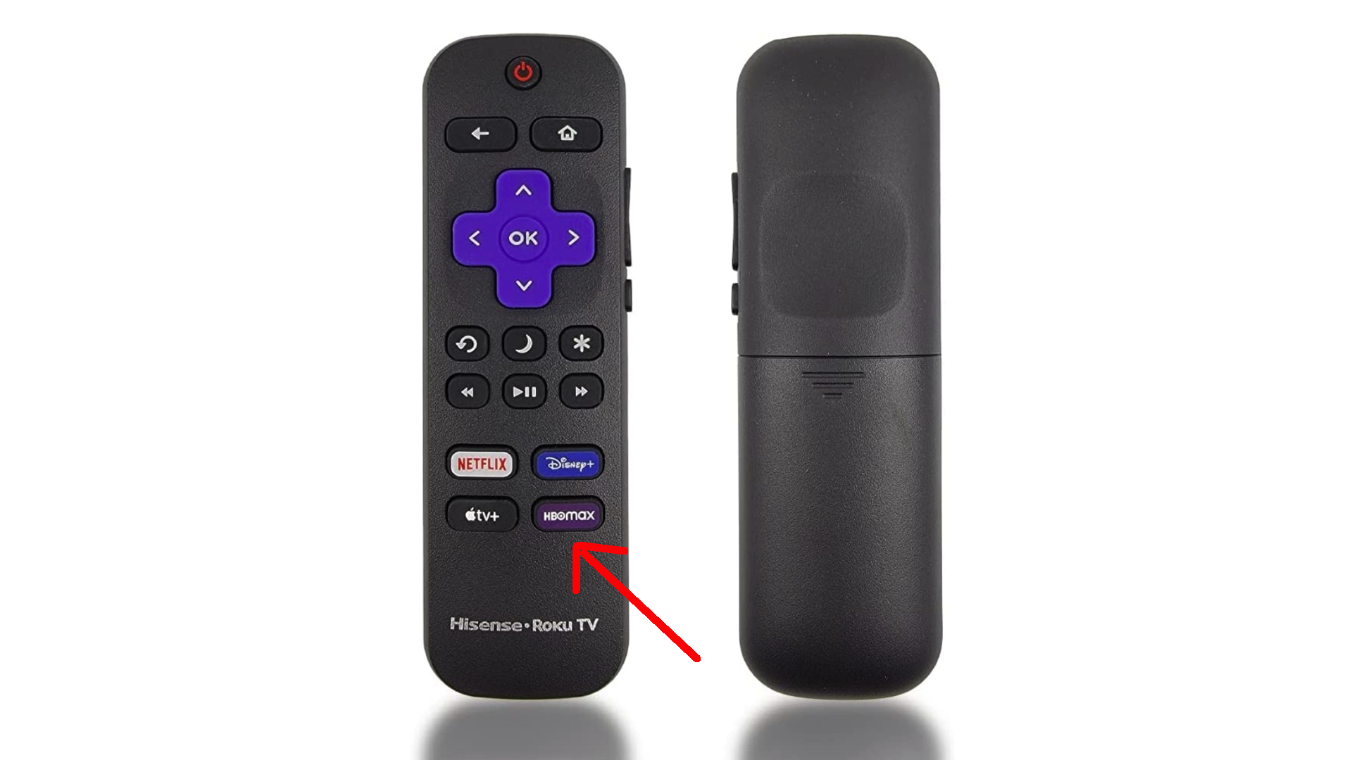 Hisense Roku remote with HBO button