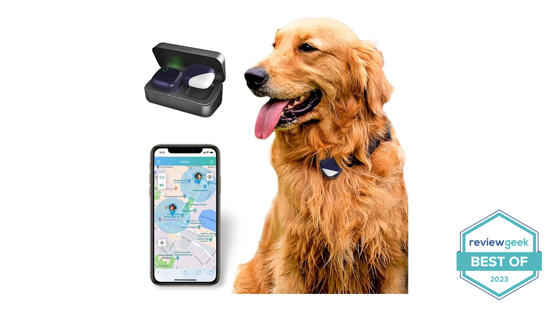 PETFON Pet GPS Tracker on a white background