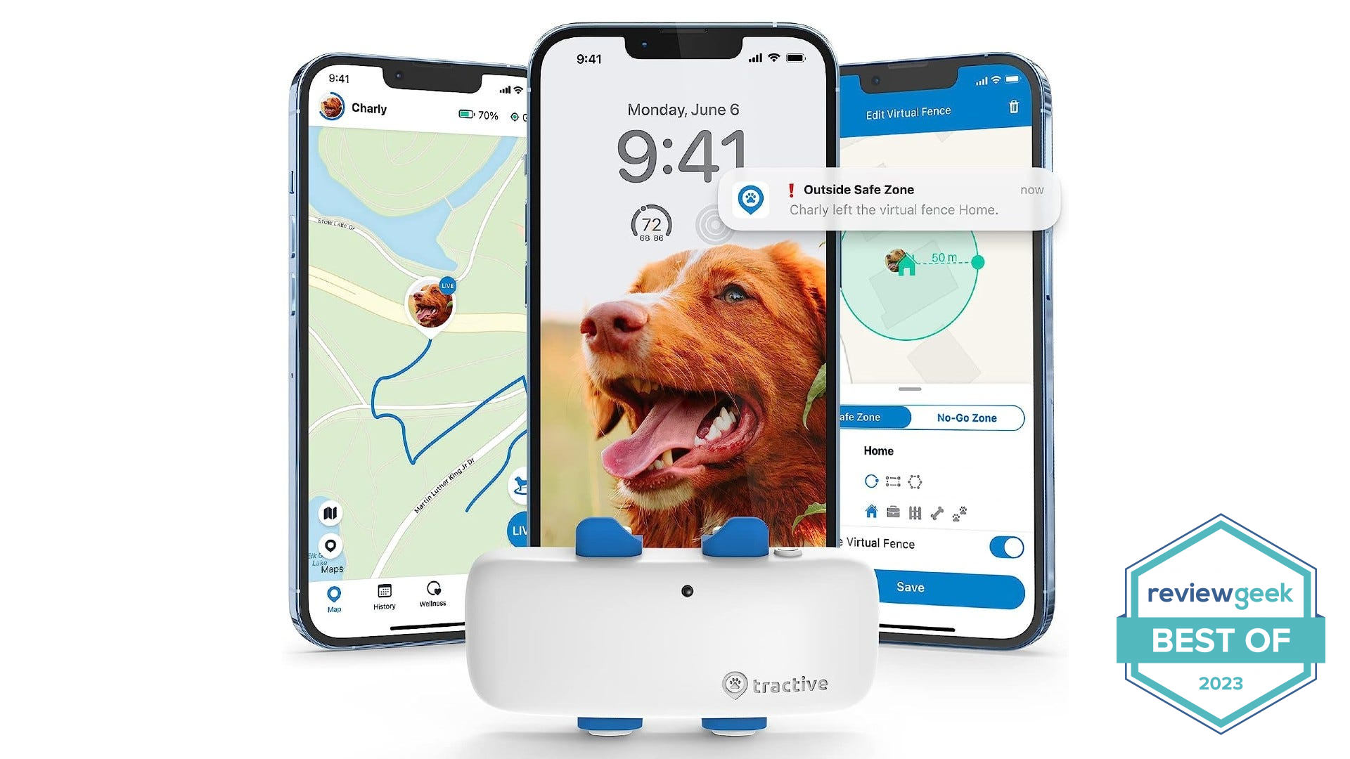 Tractive GPS Pet Tracker for Dogs on a white background